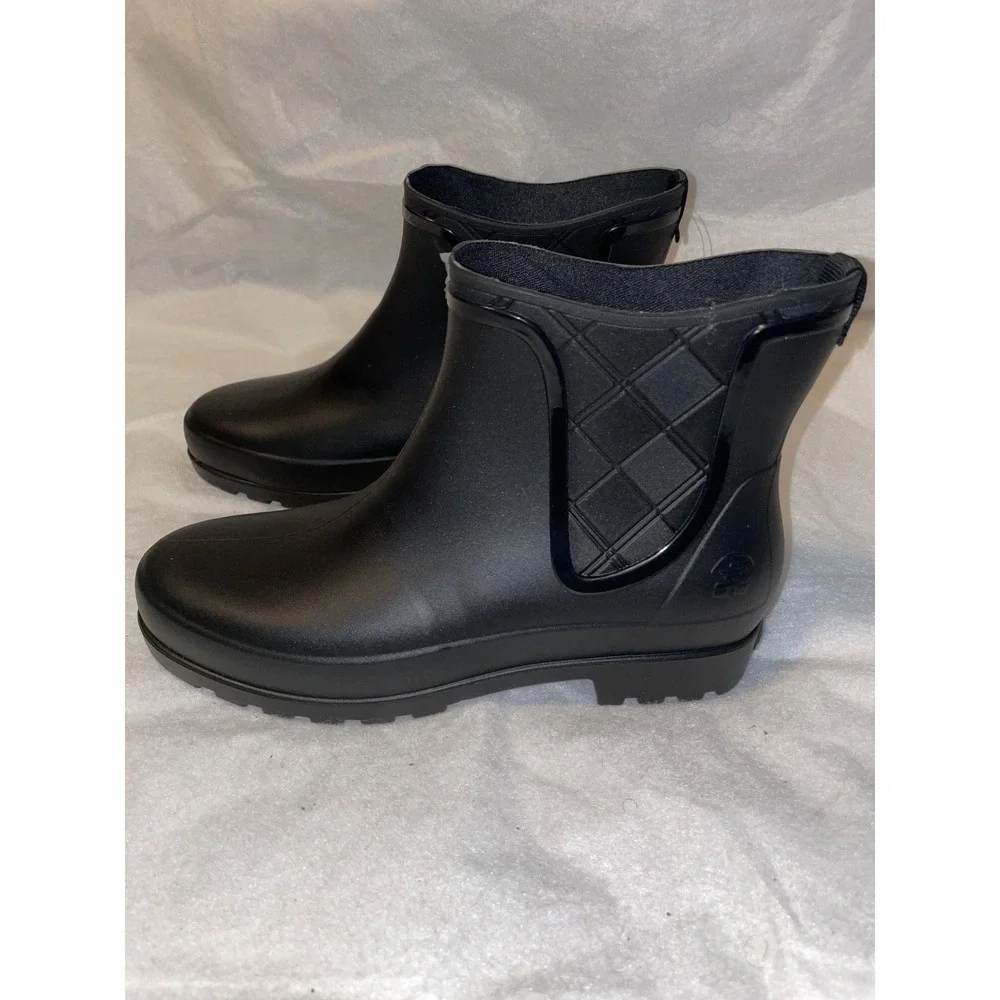 Kamik Heidi Women Black Waterproof Chelsea Rain Boots Size 7 Made in Canada NEW